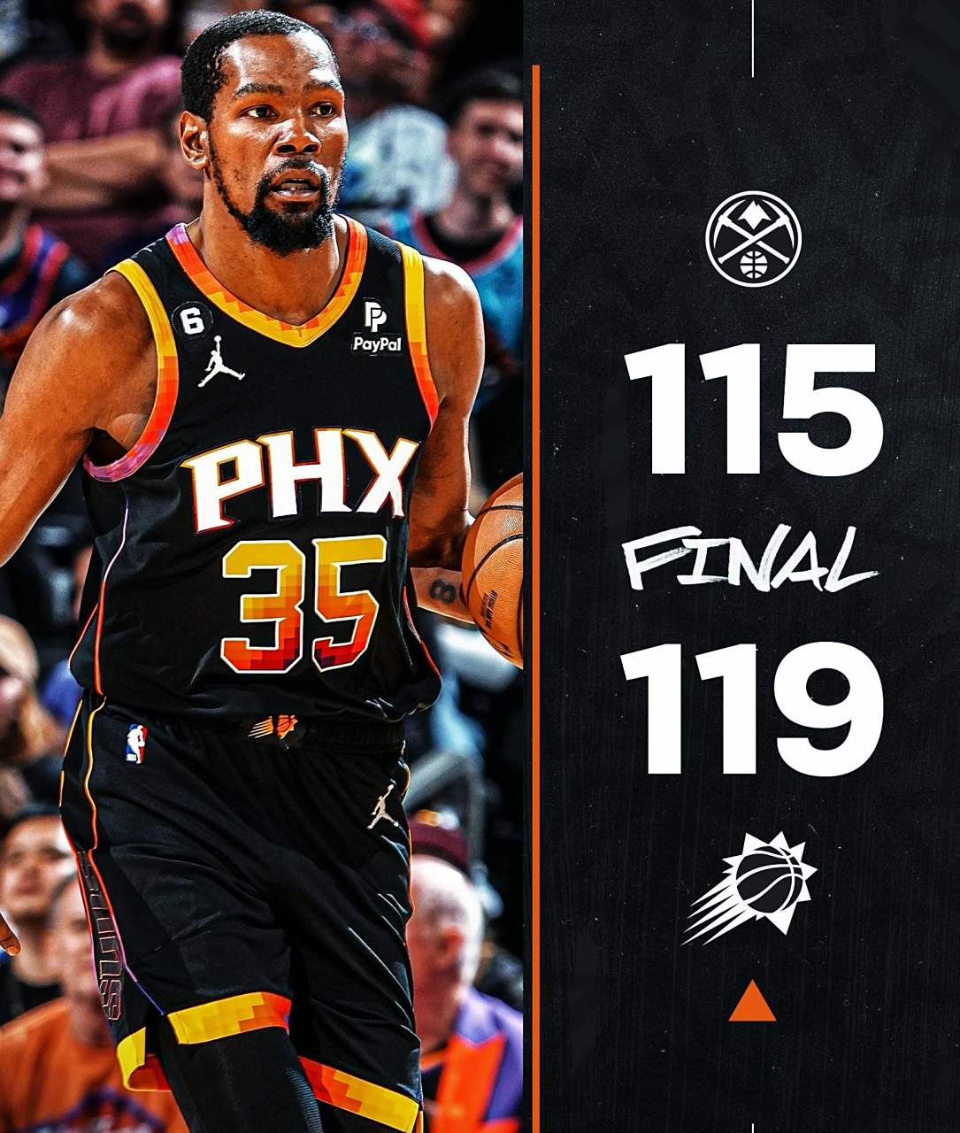 勇士主场胜掘金，杜兰特40分